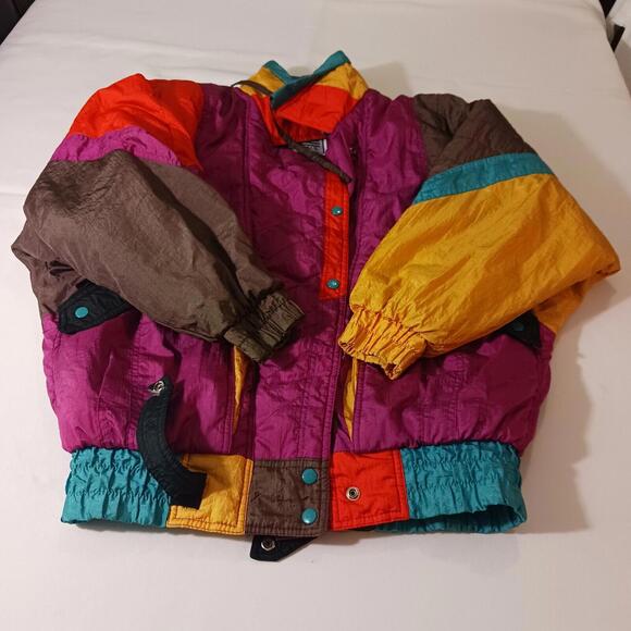 Jackets & Blazers - Vintage P.A. Originals Women’s Multicolor Pockets Jacket Coat Size S Retro 90s